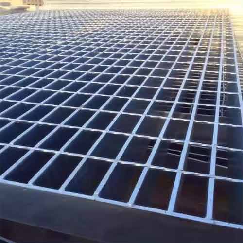 anping steel grating Galvanized Steel Driveway Grating Metal Bearing Bar Grid Serrated Steel Mesh