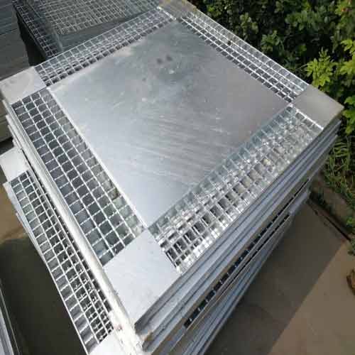 Hot dip Galvanized Steel trench covers steel checker plate with grating